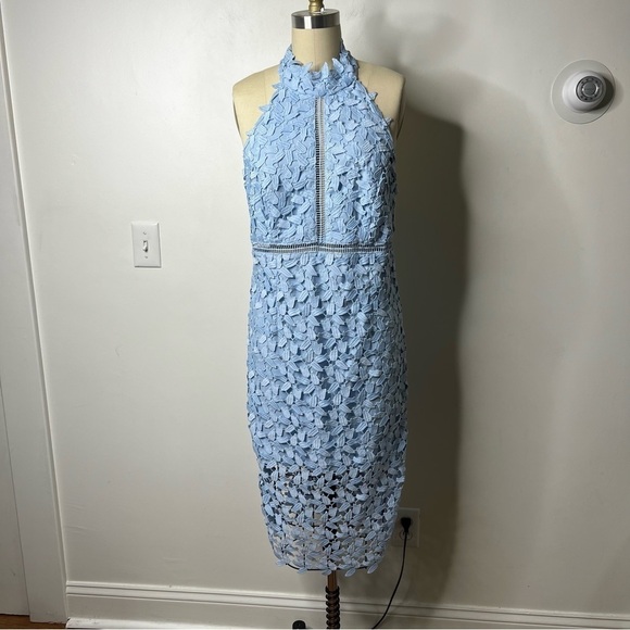 Bardot GEMMA HALTER DRESS IN DUSTY BLUE - Picture 5 of 9